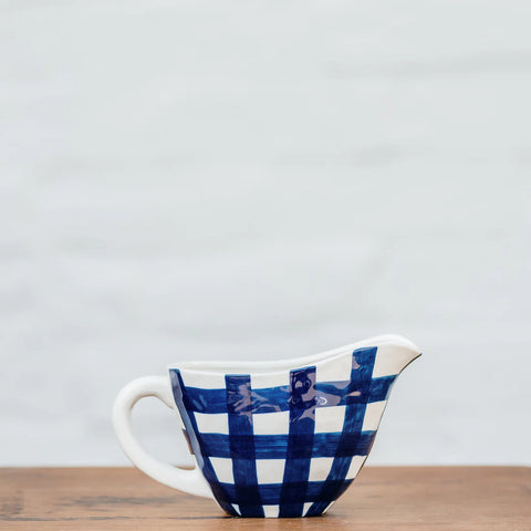 Gravy Jug - Navy Gingham