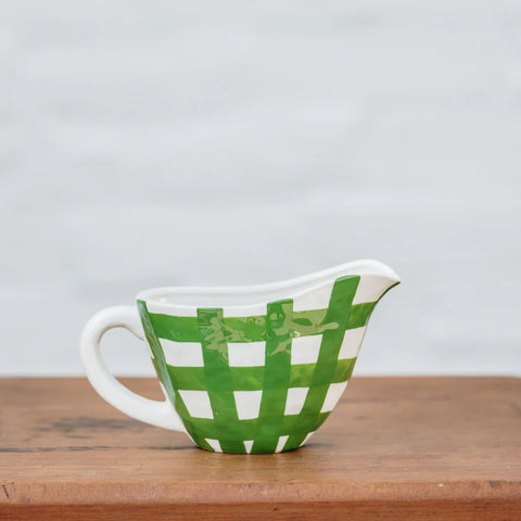 Gravy Jug - Forest Green Gingham