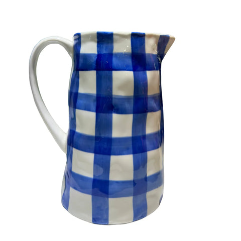 Medium Jug - Blue Gingham