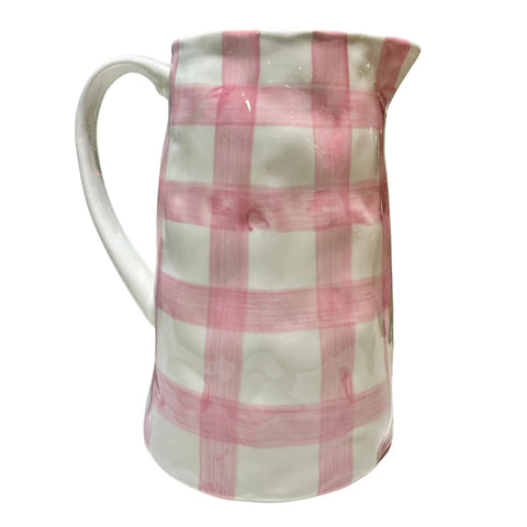 Medium Jug - Pink Gingham