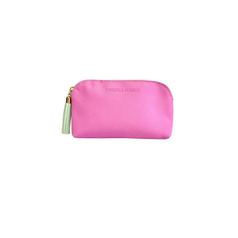 POUCH MAKEUP BAG - BERRY/MINT