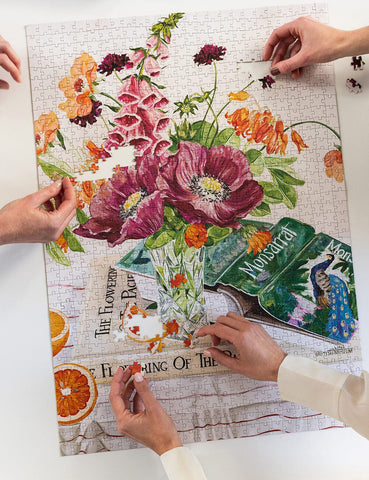 Poppies and Foxglove 1000pc Puzzle