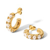 Sylvie Pearl Studded Hoop Earrings