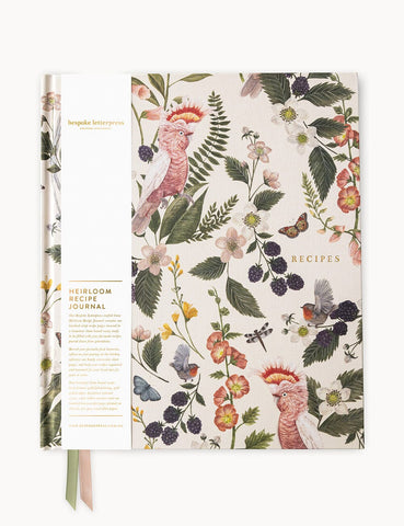 Heirloom Recipe Book Journal - Cockatoo