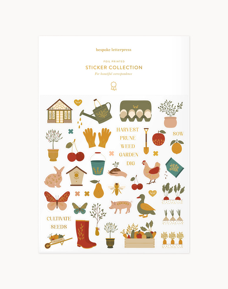 GARDENING STICKER SHEET