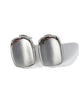 Grace Silver Sculpted Stud Earrings