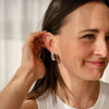 Grace Silver Sculpted Stud Earrings