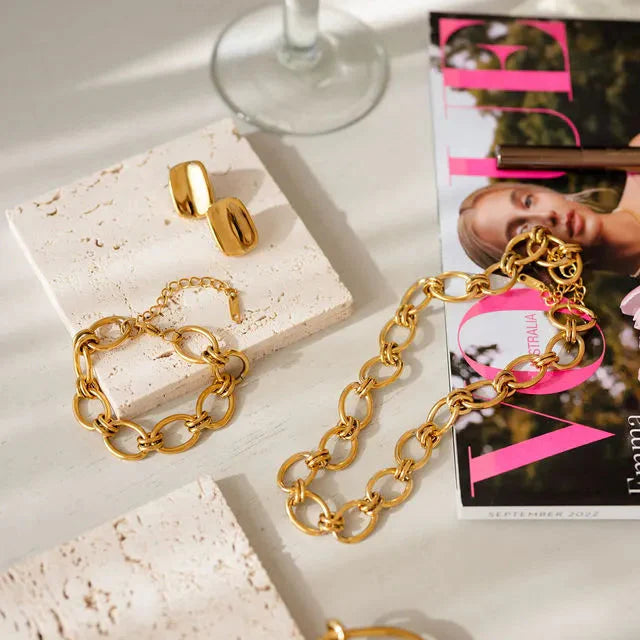 Sybil Gold Link Bracelet