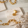 Grace Gold Sculpted Stud Earrings