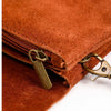 Maison Fanli - Line Suede Clutch Cross Body Bag - Dark Camel
