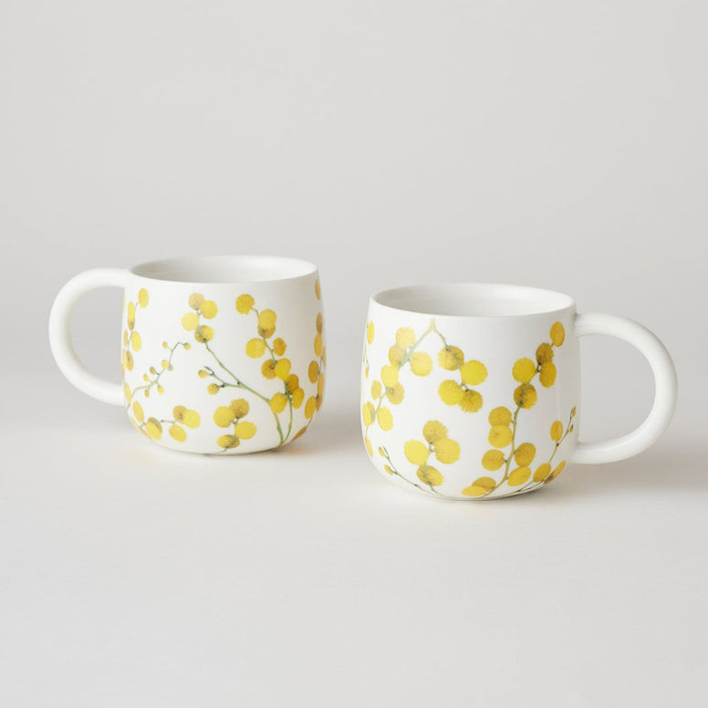 Angus & Celeste Sunny Day Mugs Two Set - Wattle