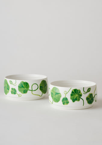 Angus & Celeste Sunny Day Stackable Bowls Two Set - Green Nasturtium