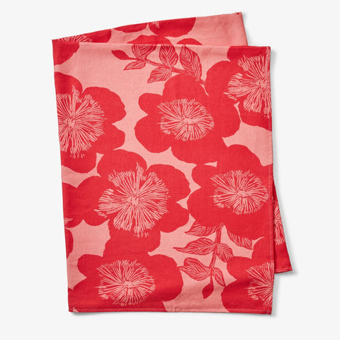 Jardin Pink Linen Tablecloth