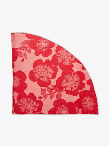 Jardin Pink Linen Tablecloth Round