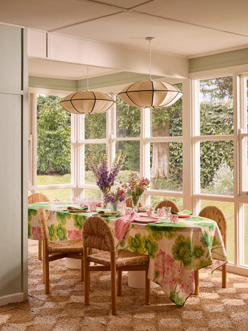 Geranium Multi Linen Tablecloth