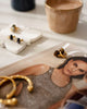 Astrid Hoop Earrings with Tiger Eye Stone Bead