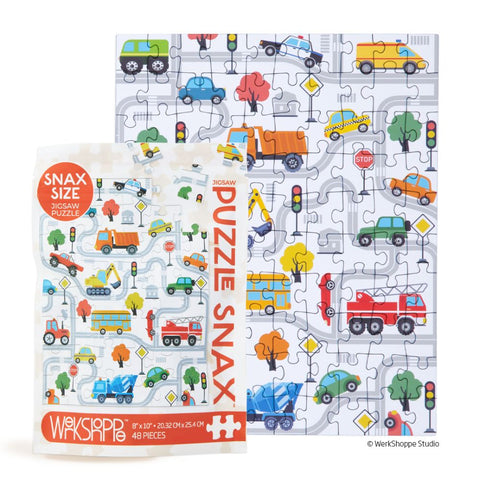 Snax 48 Pc Puzzle – Trucks and Transportation