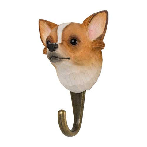Hand Carved Chihuahua Hook