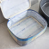 Large Blue Check Toiletry Bag