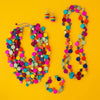 Smartie Long Single Strand Wood Necklace