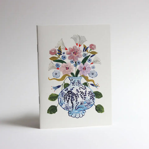 Flowers in Blue Vase Pocket Notebook