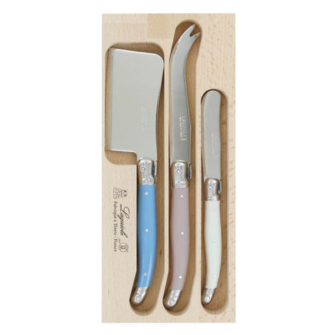 Andre Verdier Debutant Cheese Knife 3pcs Set Jardin Multi Cleaver 21cm/Cheese 23cm/Pate 17cm