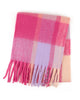 Charlie Chequered Winter Scarf in Fairy Floss