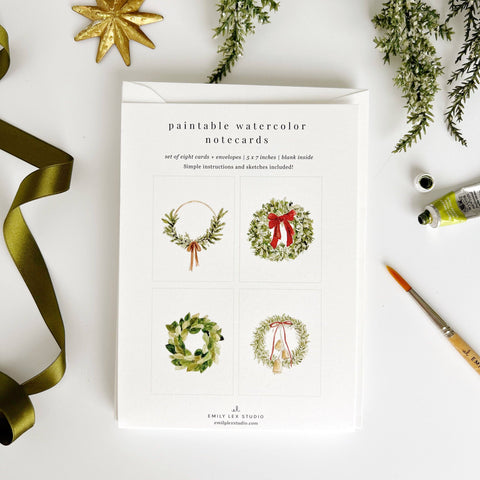 Wreaths PaintNotecards
