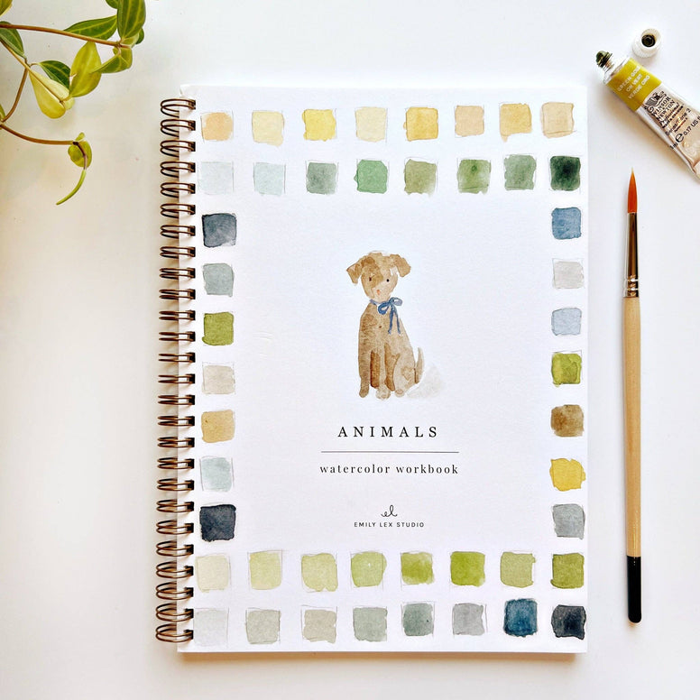 PRE ORDER emily lex studio - Animals watercolour workbook