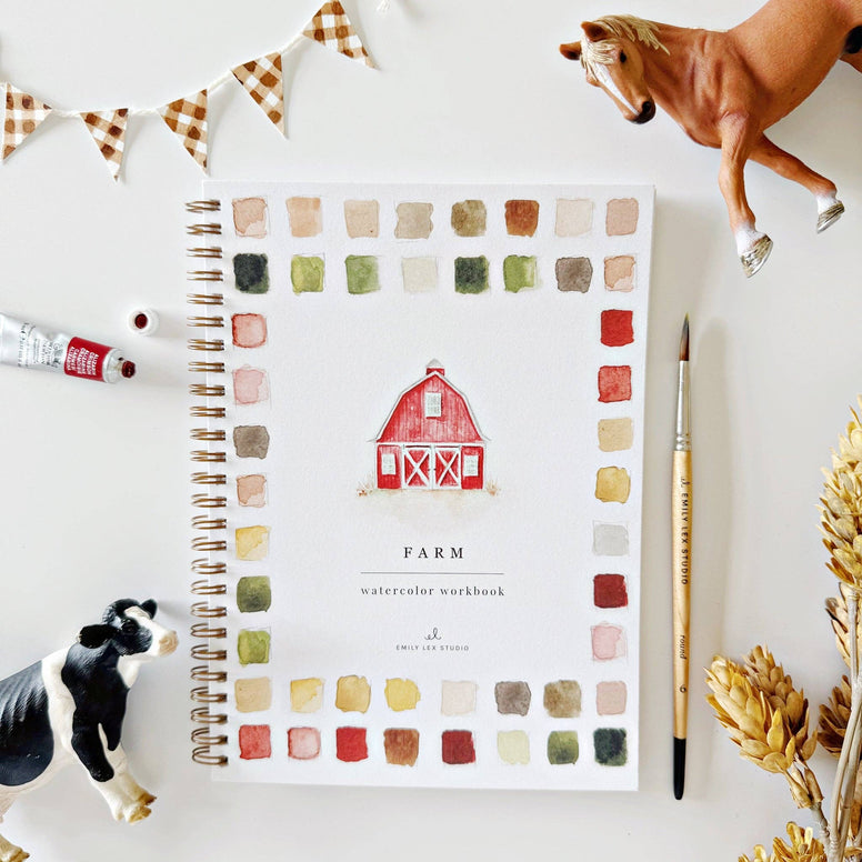 Emily lex studio - Farm watercolour workbook