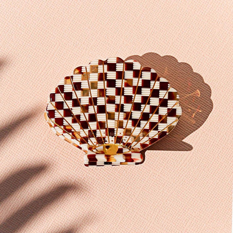 Kingston Jewellery - Check Shell Clip