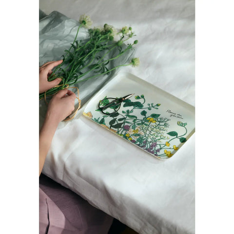 Linen Coated Tray (Medium) Isabelle Boinot Fleur Sauvage