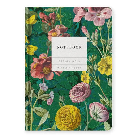 Kaleido A5 Premium Hard Cover Notebook-Marble Botanical