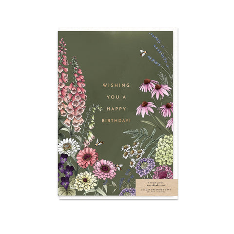 Typoflora - Wildflowers Birthday  Card