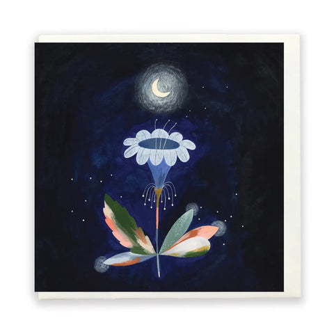 Moon, Flower Card