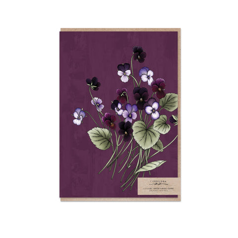 Typoflora - Viola Portrait Card