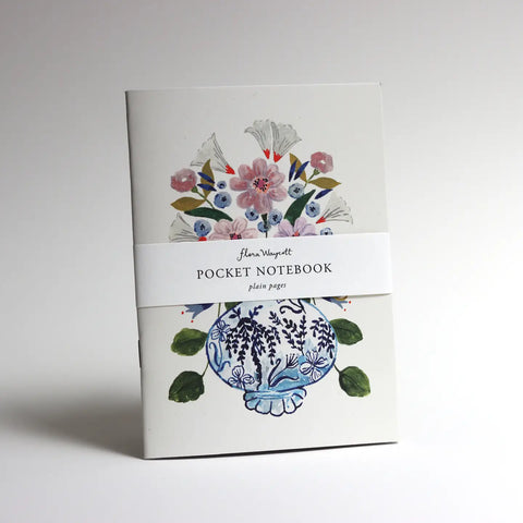 Flowers in Blue Vase Pocket Notebook