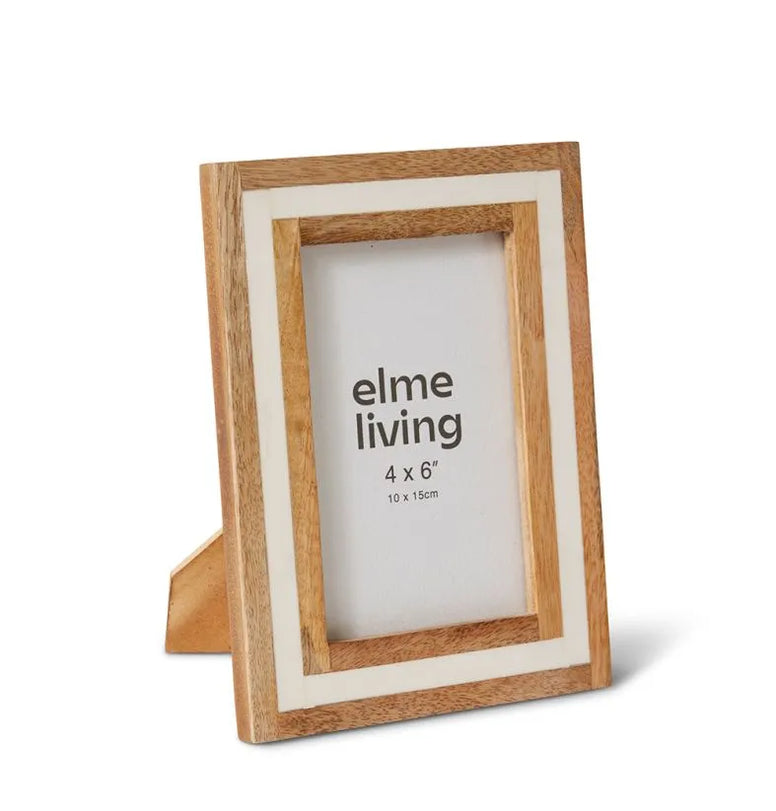 Pedro 4x6" Photo Frame - 10 x 3 x 15cm - White/Natural