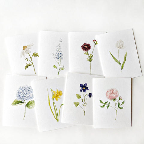 emily lex studio - Assorted garden flowers notecard set