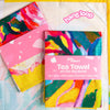 Proteas Tea Towel - Dopamine Decor - Original Floral Artwork