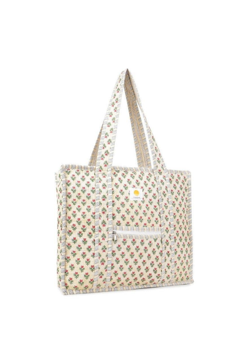 Hi Handmade - Cotton Tote Bag With Zip - Ivory