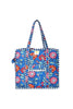 Hi Handmade - Cotton Tote Bag With Zip - Blue