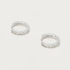 Hoop Earrings with White CZ