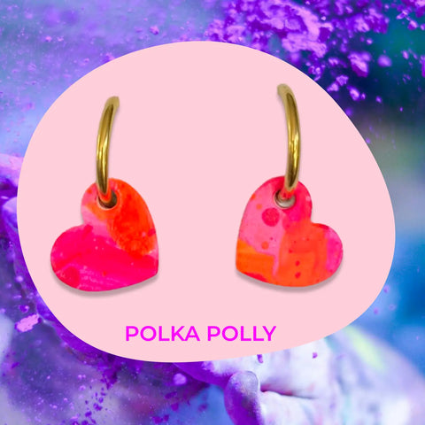 Heart Hoops - Pink