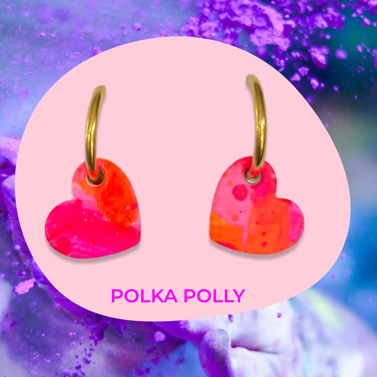 Heart Hoops - Pink