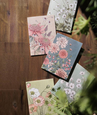 Typoflora - Cosmos Portrait Card