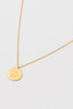 Hammered Disc Pendant - Gold Plated