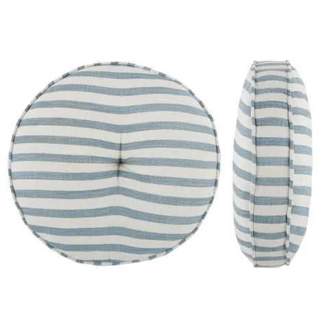 Montauk Round Cotton Cushion 40cm Denim