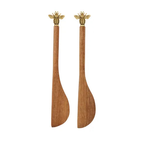 Bumble Bee S/2 Wood/Metal Spreaders Natural