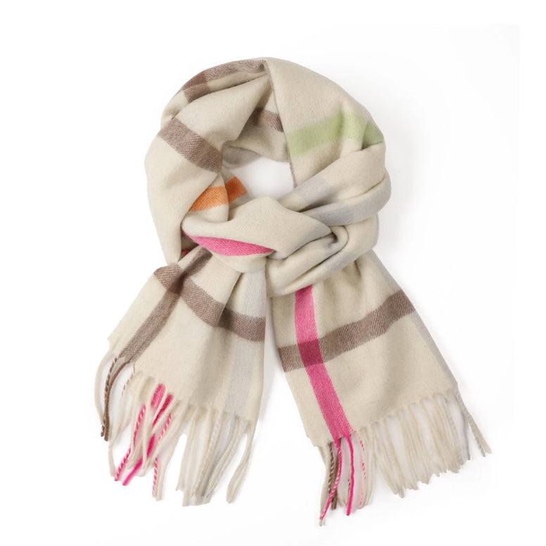 Winter Woollen Check Scarf - Adelaide